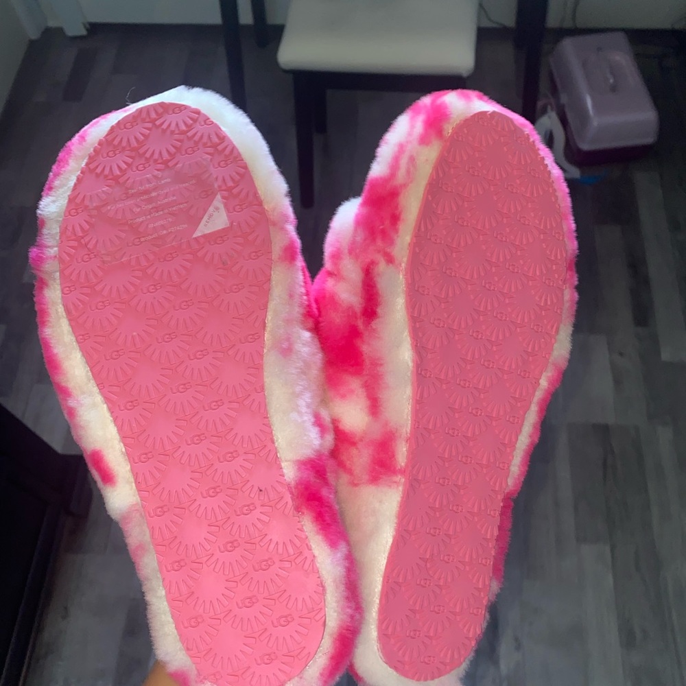 Ugh Flurr marble pink slipper slides, kids size 6 - Picture 4 of 4